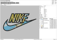 Nike Swoosh Meliodas Embroidery File 4 size