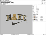 Nike TeddyBear Embroidery File 4 sizes