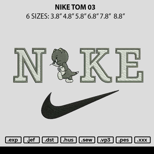 Nike Tom 03 Embroidery File 6 sizes