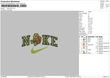 Nike Turtle Embroidery File 4 size
