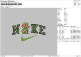 Nike Turtle V2 Embroidery File 4 size