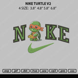 Nike Turtle V2 Embroidery File 4 size