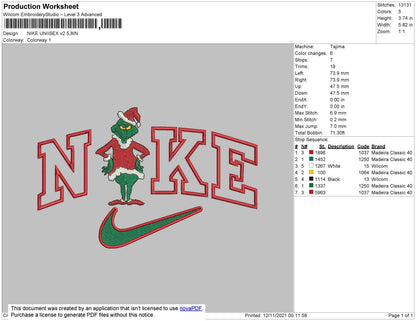 Nike Unisex V2 Embroidery File 4 size