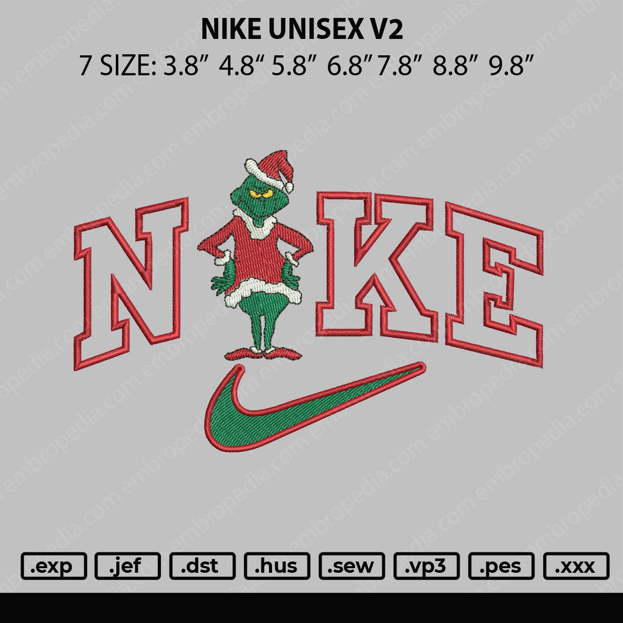 Nike Unisex V2 Embroidery File 4 size