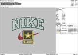 Nike Army 01 Embroidery File 6 sizes