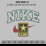 Nike Army 01 Embroidery File 6 sizes