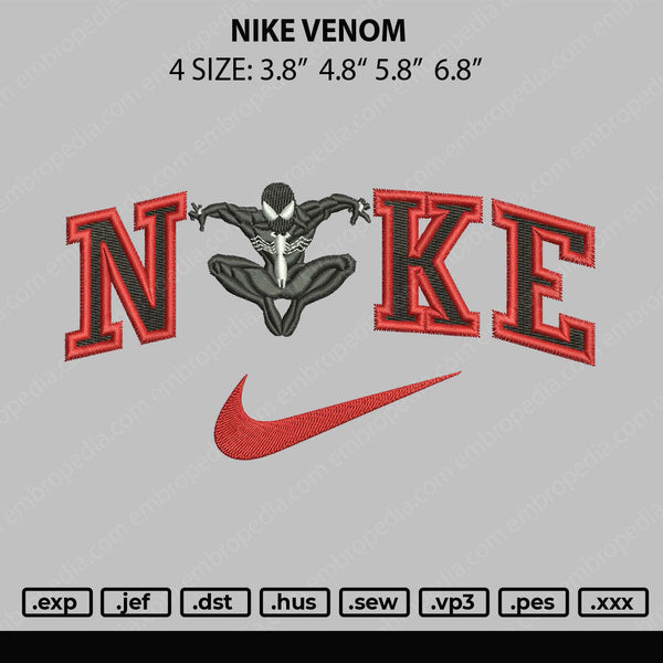 Nike Venom Embroidery File 4 size