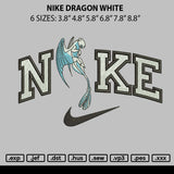 Nike White Dragon Embroidery File 6 sizes