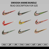 Swoosh Anime Bundle Embroidery File 9 Swoosh
