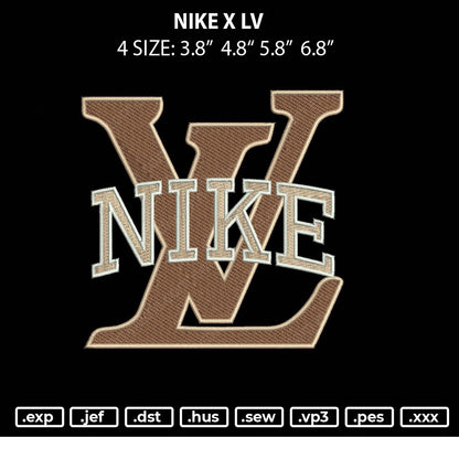 Nike X LV Embroidery File 4 size