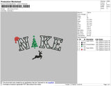 Nike Xmas Embroidery File 4 size