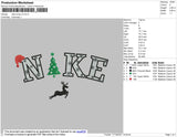 Nike Xmas Embroidery File 4 size
