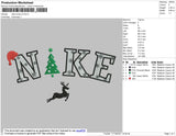Nike Xmas Embroidery File 4 size