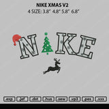 Nike Xmas Embroidery File 4 size