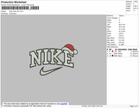Nike Hat Xmas Embroidery File 4 size