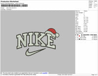 Nike Hat Xmas Embroidery File 4 size