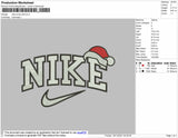 Nike Hat Xmas Embroidery File 4 size