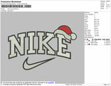 Nike Hat Xmas Embroidery File 4 size
