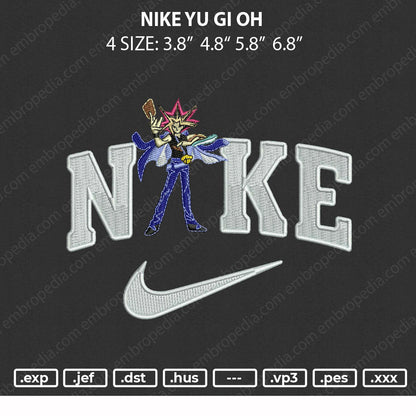 Nike Yu Gi Oh Embroidery File 4 size