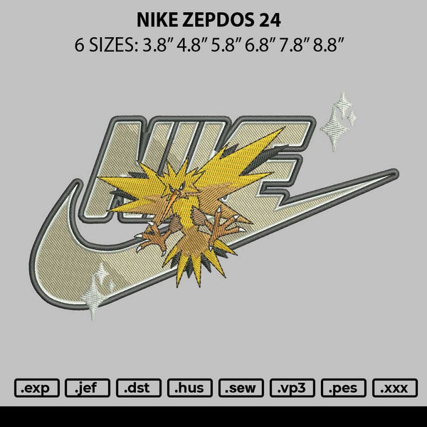 Nike Zepdos 24 Embroidery File 6 sizes