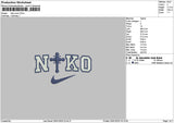 Niko Cross Embroidery File 6 sizes