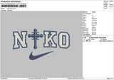 Niko Cross Embroidery File 6 sizes