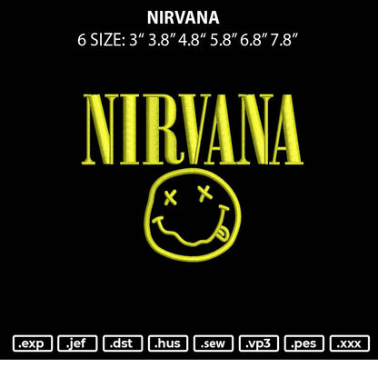 Nirvana Embroidery File 6 sizes