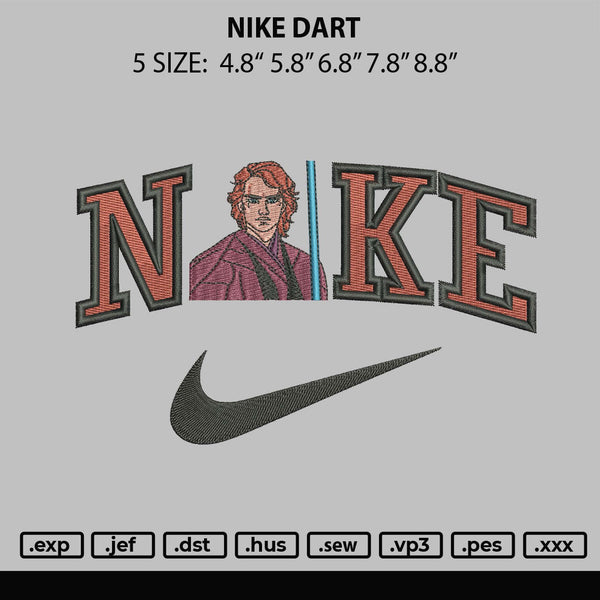 Nike Dart Embroidery File 6 sizes