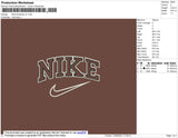 Nike 2 Outline V3 Embroidery File 9 size