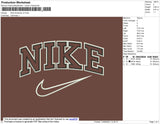 Nike 2 Outline V3 Embroidery File 9 size