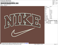 Nike 2 Outline V3 Embroidery File 9 size