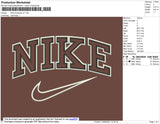 Nike 2 Outline V3 Embroidery File 9 size