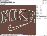 Nike 2 Outline V3 Embroidery File 9 size