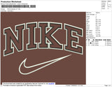 Nike 2 Outline V3 Embroidery File 9 size