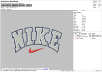 Nike 2 Outline V4 Embroidery File 4 size