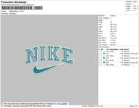 Nike 2outline V7 Embroidery File 6 size