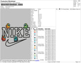 Nike Among Us Embroidery File 4 size