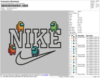 Nike Among Us Embroidery File 4 size