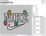 Nike Among Us Embroidery File 4 size