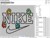 Nike Among Us Embroidery File 4 size
