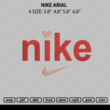 Nike Arial Embroidery File 4 size