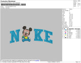 Nike Baby Mickey Embroidery File 4 size