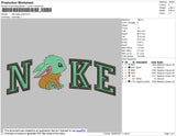 Nike Baby Yoda Embroidery File 4 size