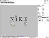 Nike Bad Bunny Embroidery File 4 size