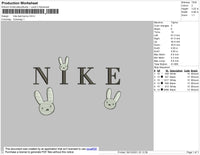 Nike Bad Bunny Embroidery File 4 size