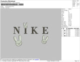 Nike Bad Bunny Embroidery File 4 size