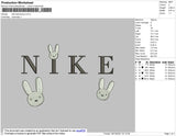 Nike Bad Bunny Embroidery File 4 size