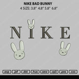 Nike Bad Bunny Embroidery File 4 size