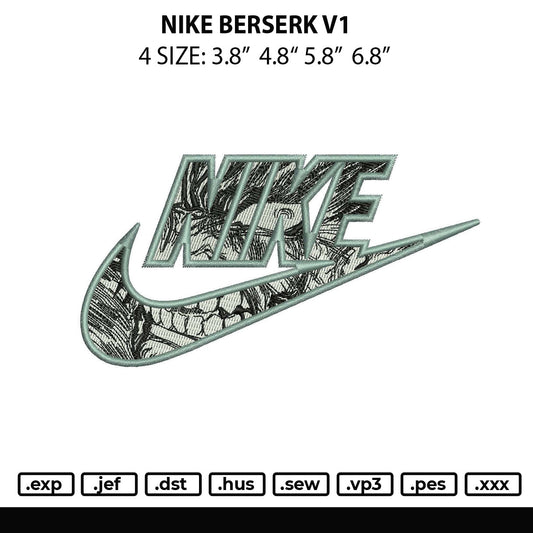Nike Berserk V1 Embroidery File 4 size