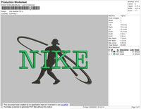 Nike Baseball Embroidery File 4 size